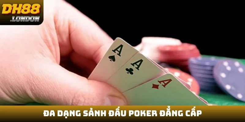 Đa dạng sảnh đấu poker đẳng cấp