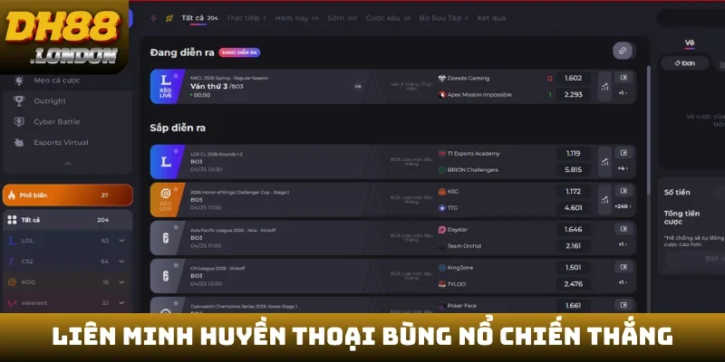 Liên Minh Huyền Thoại bùng nổ chiến thắng